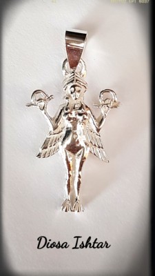 Colgante Diosa Sumeria Innana , ishtar ,lilith , Anunnaki  silver plata 925ml 