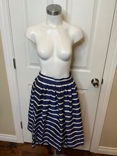 Polo Ralph Lauren Blue White Striped Pleated Skirt, Size 2