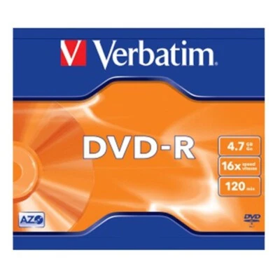 DVD-R 4,7GB / 120MIN VERBATIM ÉCRITURE 16X MATT SILVER - BUNDLE
