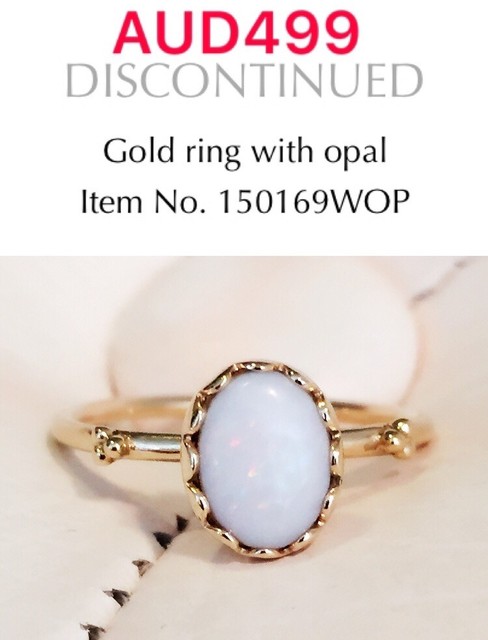 PANDORA Solid 14ct Gold Opal Ring 