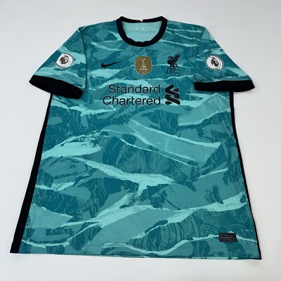 Nike Liverpool FC Player Edition 3rd Kit Green Alt Jersey EPL Champ Patch  Men XL