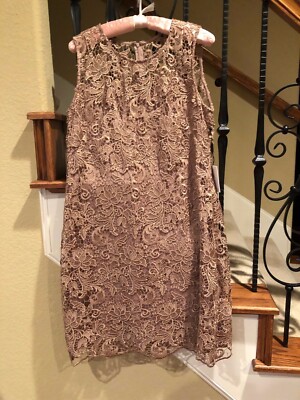Calvin Klein Floral Lace Sleeveless Sheath Dress, sz 14 NWT | eBay