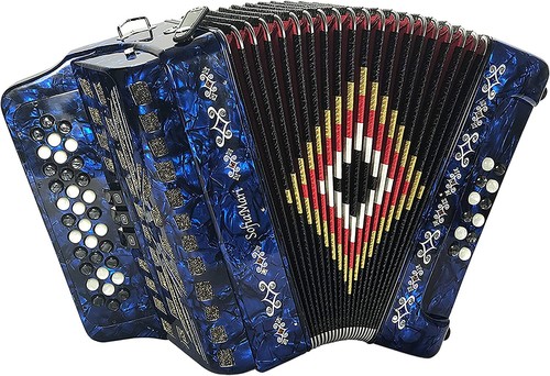 SofiaMari NSM-3412 34-Button 12 Bass Accordion FBE Blue - Picture 3 of 5