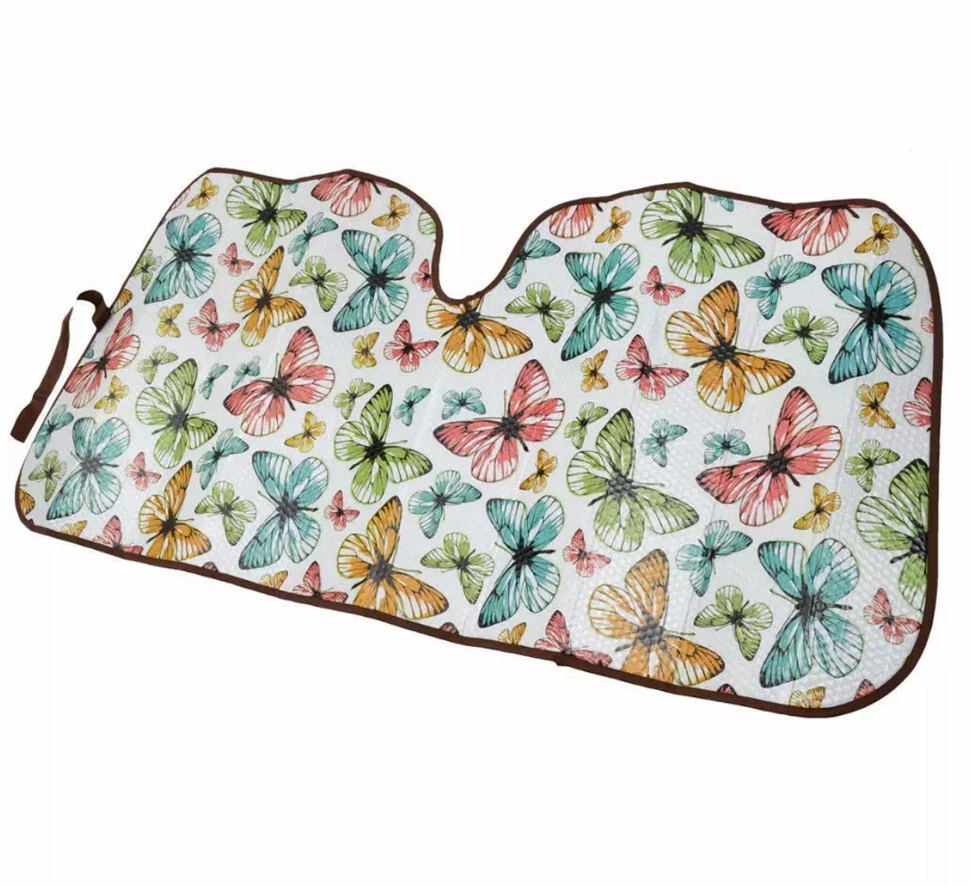 New Large 57x27 Butterfly Car Windshield Popups Sunshade Bundle For Jeep