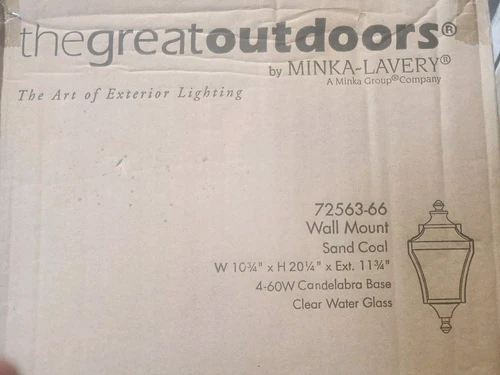 Minka Lavery Libre Collection 4-Light Black Outdoor Wall Lantern Sconce Glass  - Picture 4 of 6