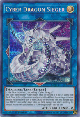*** CYBER DRAGON SIEGER *** PRISMATIC SECRET RARE MP19-EN108 YUGIOH! 