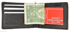 Brown Men's Genuine Leather Bifold Money Clip Wallet ID Credit Card Holder New