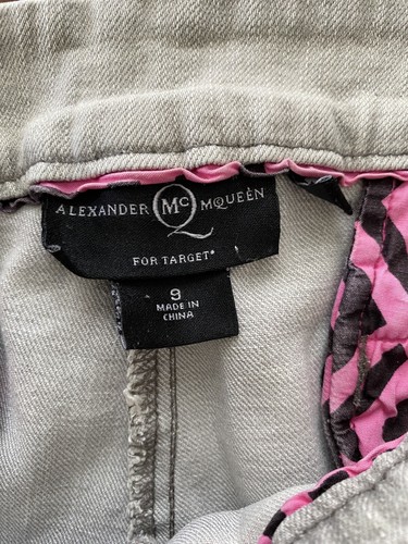 Alexander McQueen for Target Gray Studded Denim Jeans Women’s Size 9 - Picture 2 of 6