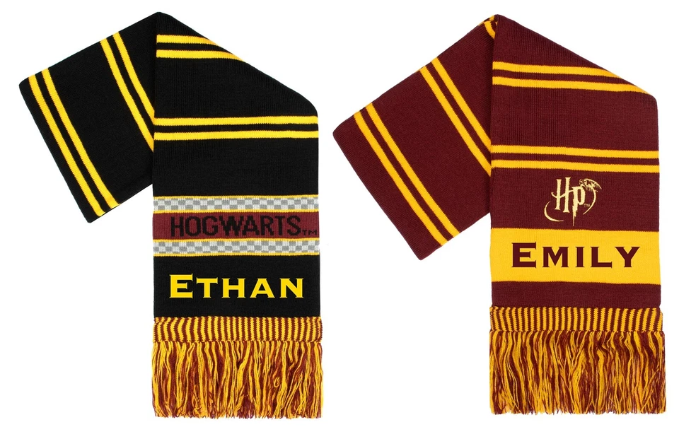 Harry Potter Personalised Scarf Woolly Scarf Gryffindor Hogward Scarf One Size