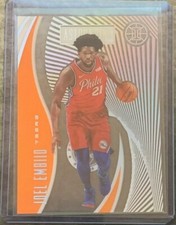 2019-20 Panini Illusions Joel Embiid #7 Astounding Orange Acetate Sixers