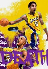 Image of DEATH NYC ltd ed signed kobe bryant 🏀 street art print 45x32cm lakers mural RIP