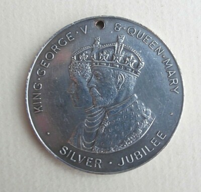 1935 GEORGE V & QUEEN MARY SILBER JUBILÄUMSMEDAILLE ROYAL BOROUGH OF KENSINGTON 