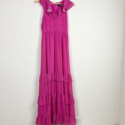 open lace back dress Lovers Summer Ruffle Organza Maxi Dress – VICI main image 0