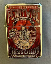 The Dancing Clown Creepy Flip Top Oil Lighter Windproof