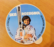 Autocollant ROSSIGNOL Lise-Marie MOREROD Ancien Skis Collection vintage 1977