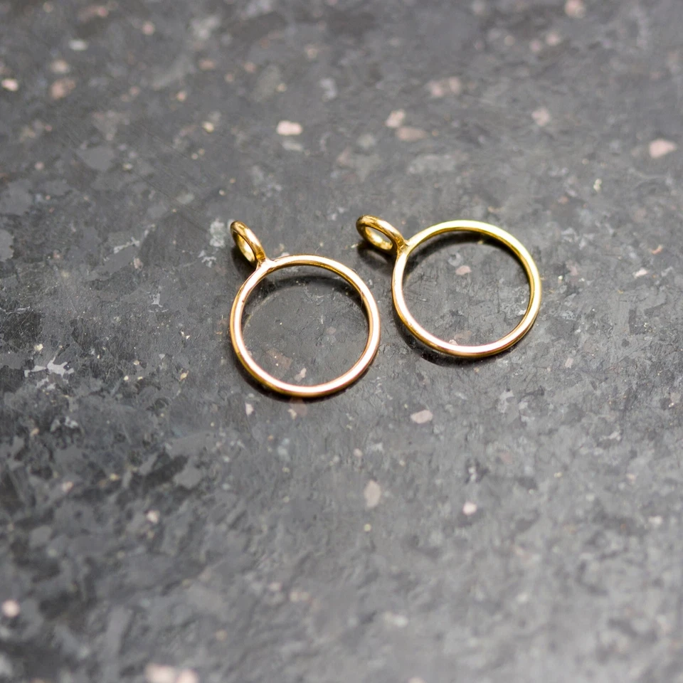 Fianza de conector de dije de oro de 18 quilates/14 quilates para collar y hallazgos hágalo usted mismo para hacer joyas Foto 3 de 4