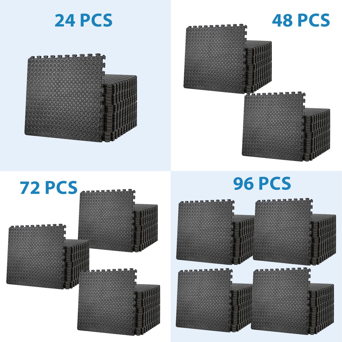 24/48/72/96 Puzzle Exercise Mat Interlock Protective Floor EVA