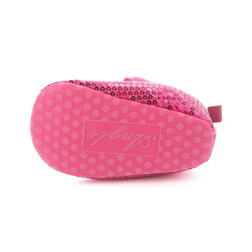 Baby Girls Sequinned Shoes Christening Party in 8 Colours - Picture 10 of 17