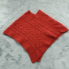 Aran Woollen Mills Poncho Womens One Size Merino Wool Knit Ireland Super Soft