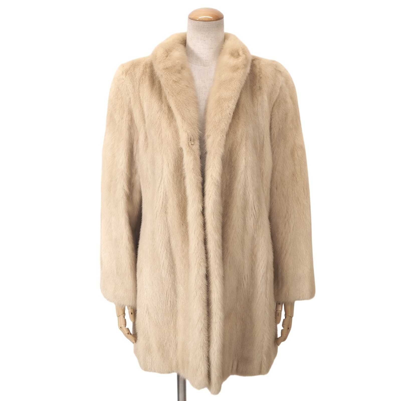 Rare SAGA MINK Real Pearl Mink Fur Vison Coat Jacket Women Soft M image 3
