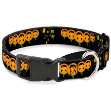 Plastic Martingale Collar Jack-o'-Lanterns/Haunted House Black/Yello (US IMPORT)