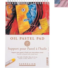 Oil Pastel Pad White Sketchbook 6.25x9.5 Inches for Artists Cream