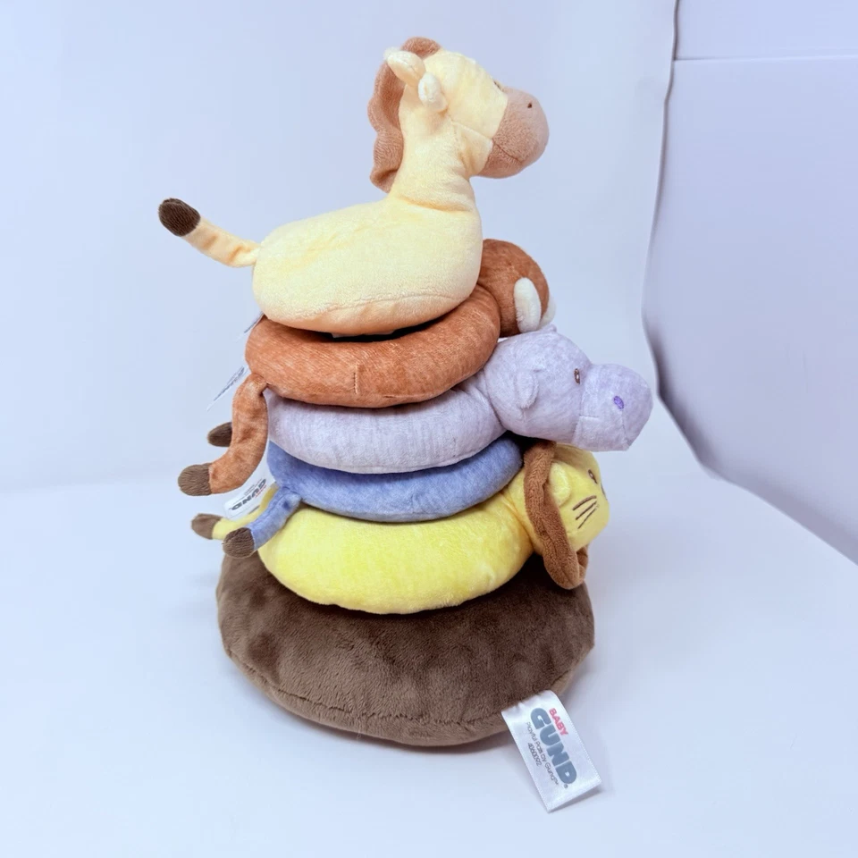Gund Baby Playful Pals Stuffed Stacker Rings Plush Interactive Jungle Toy - Image 2 of 4