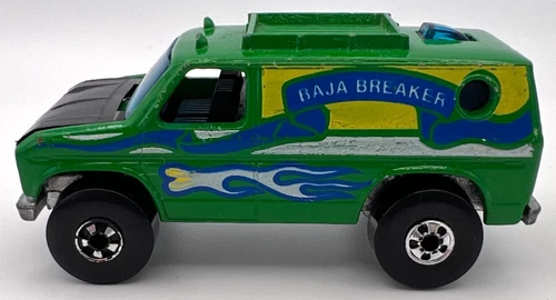 Baja Breaker Vintage Hot Wheels 1977 Green Van Hong Kong Diecast
