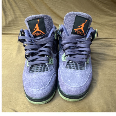Jordan Air Jordan 4 Retro Women s Mid Canyon Purple Safety Orange AQ9129-500