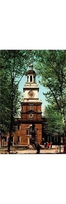 WYCO Linen Postcard: 1950s Independence Hall Phila. & Montgomery Cnty.