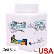 OPTI-CRYL Self Curing Acrylic  Resin 500Gr/1lb Shade: Dark PINK Veined Po 105119