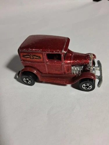 Vintage Hot Wheels Early Times Delivery Truck 1977 Hong Kong Maroon Red