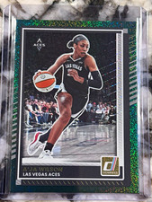 Panini Donruss WNBA 2025 A'ja Wilson #82 Green Laser Las Vegas Aces
