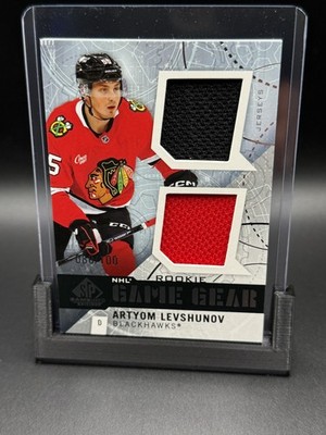 2025 SP GAME USED #GG-AL ARTYOM LEVSHUNOV GAME GEAR ROOKIE DUAL JERSEY RC /100