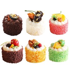 Joeabor 6 Pack Fake Cupcakes, Artificial Cupcakes for Display, Multi Color