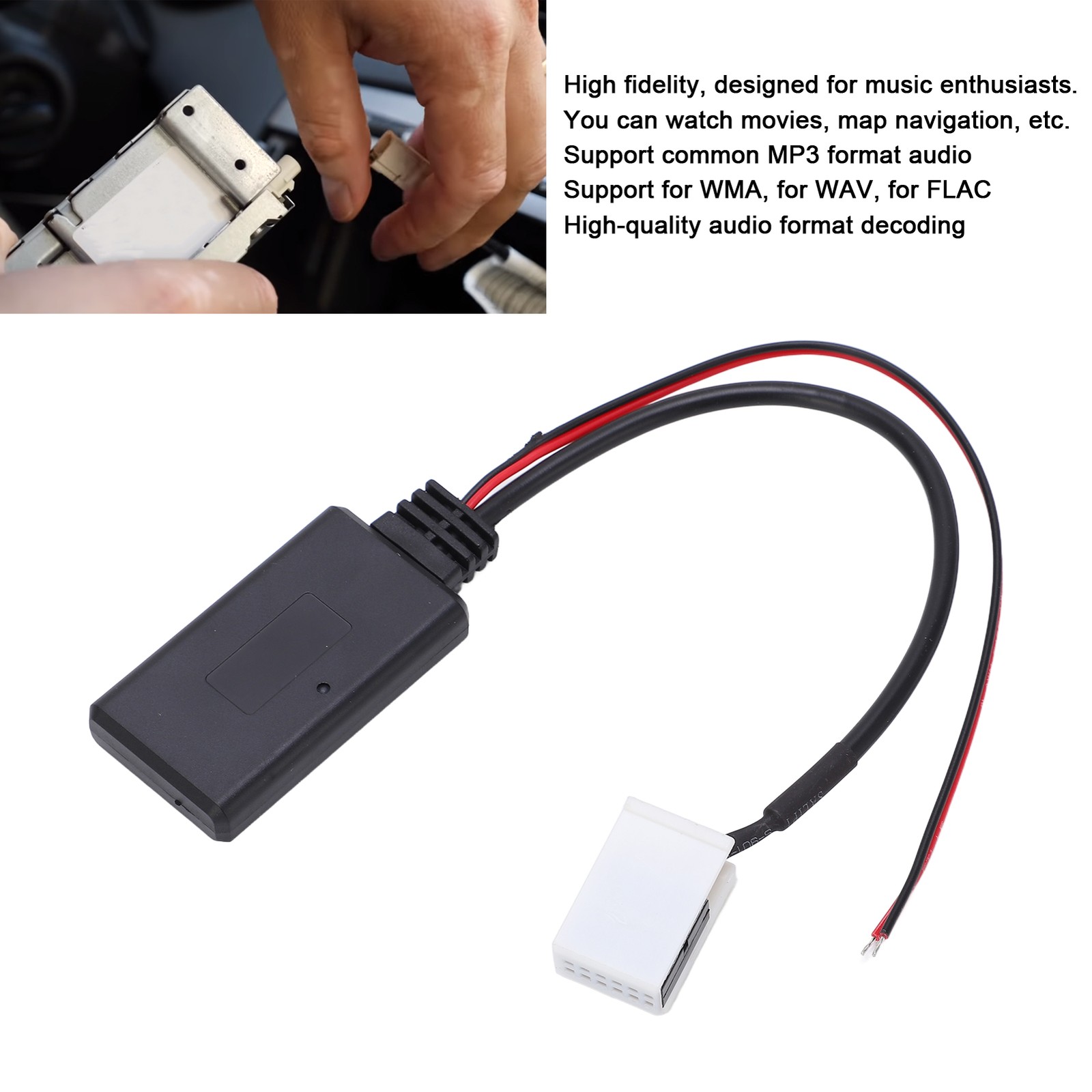 Bluetooth Aux Audio Adapter Car Radio RD4 Stereo AUX IN Cable Easy To Use
