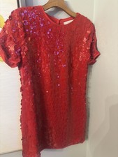Ann Taylor Loft: Holiday Red Sparkle Shift Dress NWT Small New W Tags Holiday S