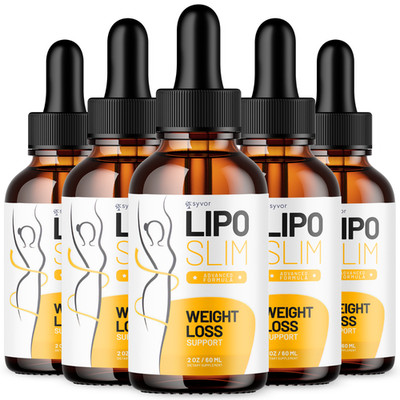 (5 Pack) Lipo Slim Drops Advanced Formula Health & Fitness Vitamin 150 Servings