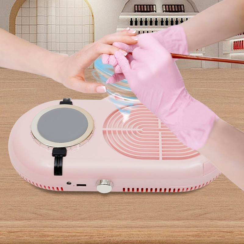 Nail Dust Collector Suction Fingernail Art Tool Nail Vacuum Cleaner Manicure 24W