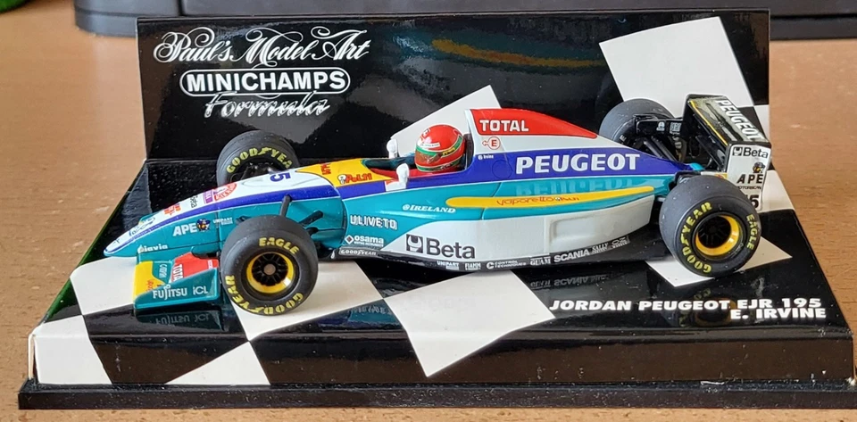 minichamps 1/43 f1 Jordan Peugeot EJR 195 Eddie Irvine Foto 3 de 3