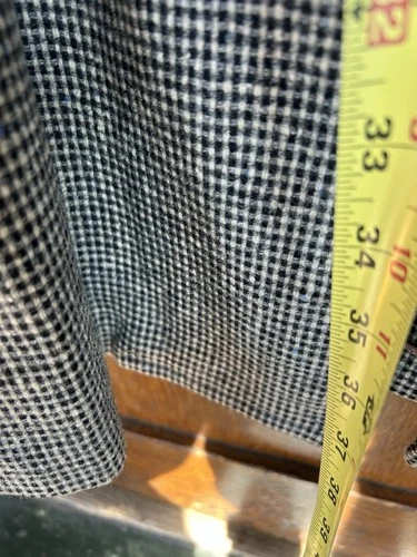 Vintage 50s 60s Tweed Overcoat Men’s Medium 38-40 Houndstooth Wool Topcoat image 8