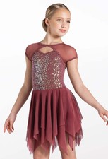 Dance Costume Small Adult Pink Weissman 13410 Lyrical Sequin Skirt