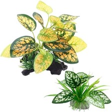 Reptile Artificial Plants, Terrarium Plants Decorations Supplies, Ms Set-c