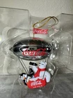 Vtg Coca-Cola Platinum Series 2001 Christmas Ornament Polar Bear &Penguin Blimp