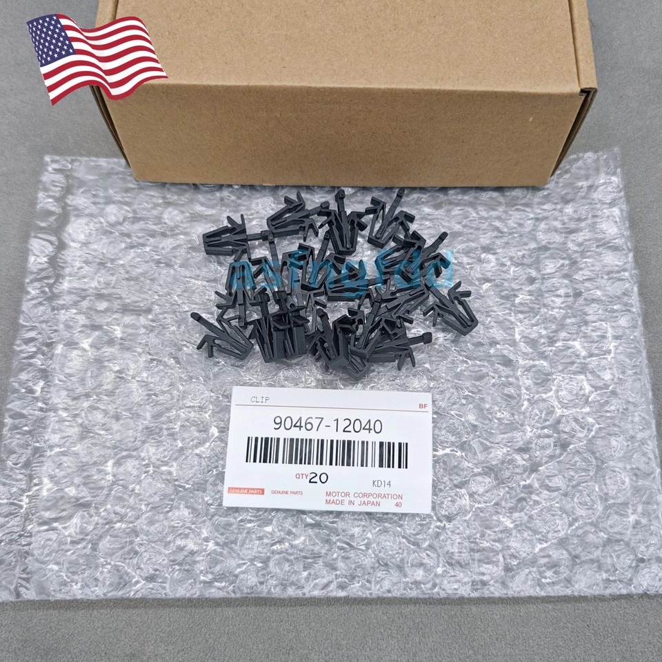 Новый 20 x для Toyota Tacoma 4Runner 9046712040 решетка зажим гриля фиксатор крепеж - Изображение 3 из 4