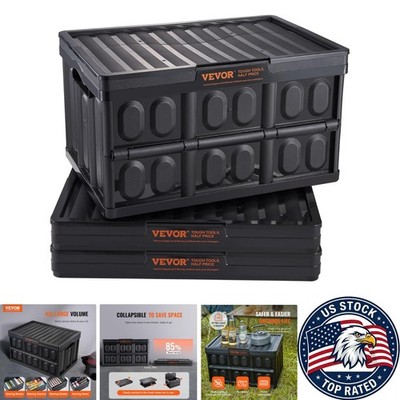 45L Folding Utility Crates - Collapsible Bins for Transporting Tools and Snacks