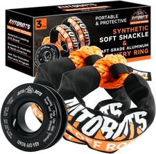 Soft Shackle 1/2in X 22in Soft Shackle Recovery Kit(2pk), 48300lbs Max Break St