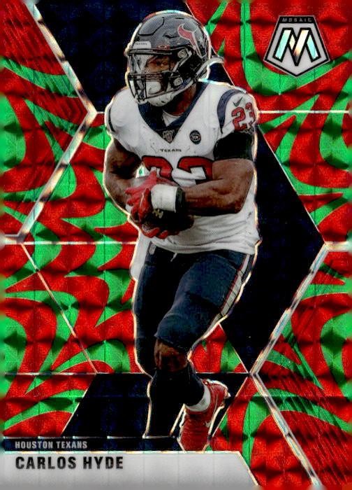 2020 Panini Mosaic #88 Carlos Hyde Prizm Reactive Green