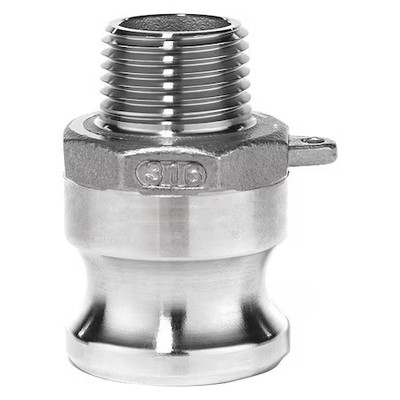 Usa Industrials Bulk-Cgf-326 Cam And Groove Adapter, 2-1/2'', 304 Ss