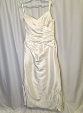 Phoenix Gowns Classic Wedding Gown Dress Ivory Ruched Satin Women's UK18 C5613